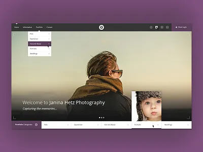 Photography Homepage fullscreen homepage website