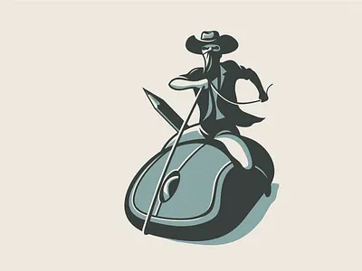 Renegades Designs character computer cowboy design illustration logo rebel retro vintage