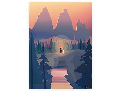 Lovely Places #2 brushwork digital art drawing fan art far cry forest game game art illustration nature vector