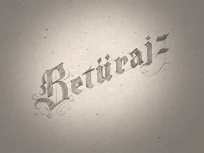 Sketch – Handlettering On Leather handlettering sketch