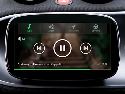 Daily UI 34 34 car challenge daily dashboard entertainment map music navigation ui