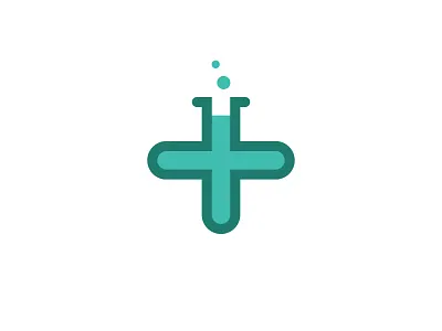 Pharmacy Cross chemistry cross green health lab laboratory logo mark pharmacy