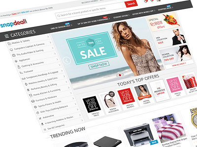 Shopping Home page design shop shopping ui ux