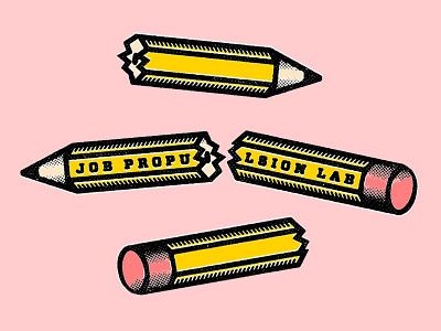 Frustration broken color frustration icon illustration pencil symbol work