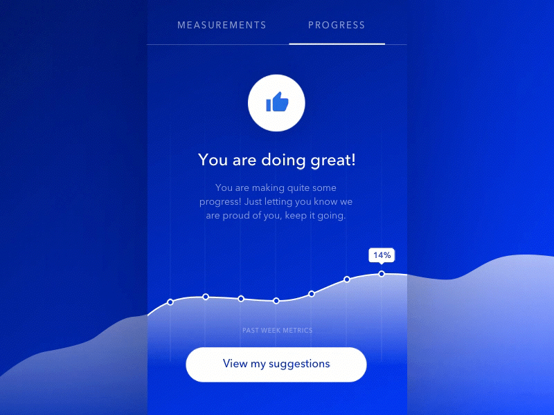 Progress Screen - Animated Chart animation app chart design ios microinteraction mobile motion principle ui ux