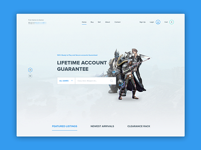 Game Landing Page characters flat illustration landing page minimal sketch ui ux webdesign