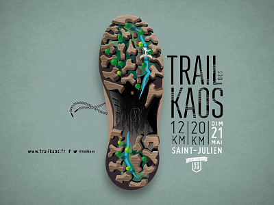 Trail illustration running shoes sport trail