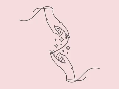 Hands of Fate hands illustration line art simple vector