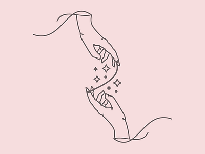 Hands of Fate hands illustration line art simple vector