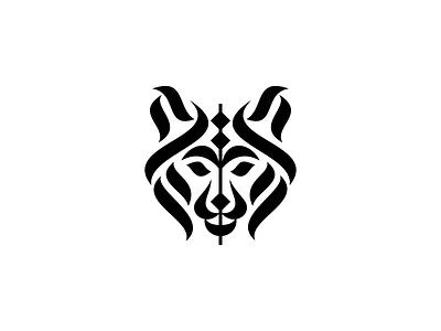 Fox animal calligraphy fox logo