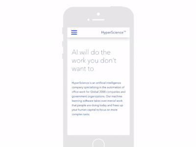 Mobile Nav Prototype animation future iphone keynote menu mobile mockup nav sketch white