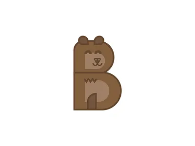Bear alphabet animal alphabet bear type typography