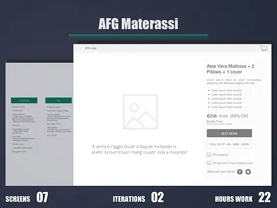 AFG Materassi - eCommerce Portal to Purchase Matresses best buying journey design designer ecommerce full project india information architecture portfolio user experience ux web