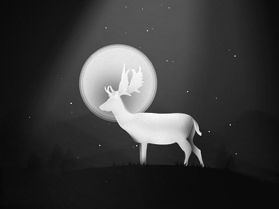 Christmas will be come christmas dark elk forest moon