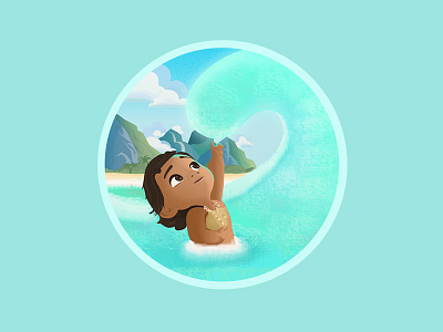 The Ocean chose you Moana digital illustration disney moana ocean