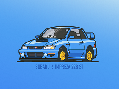 SUBARU impreza 22B STI ai car qstyle