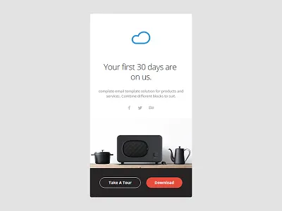 cloud Mail a1 business campaign monitor creative email email template modern responsive stampready ui ux web website