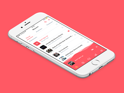 Music App apple ios music player song sound stream ui ux