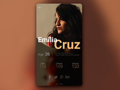 Daily UI #006 - User Profile daily ui daily ui challenge day 6 profile page profile screen social profile ui user interface user profile ux