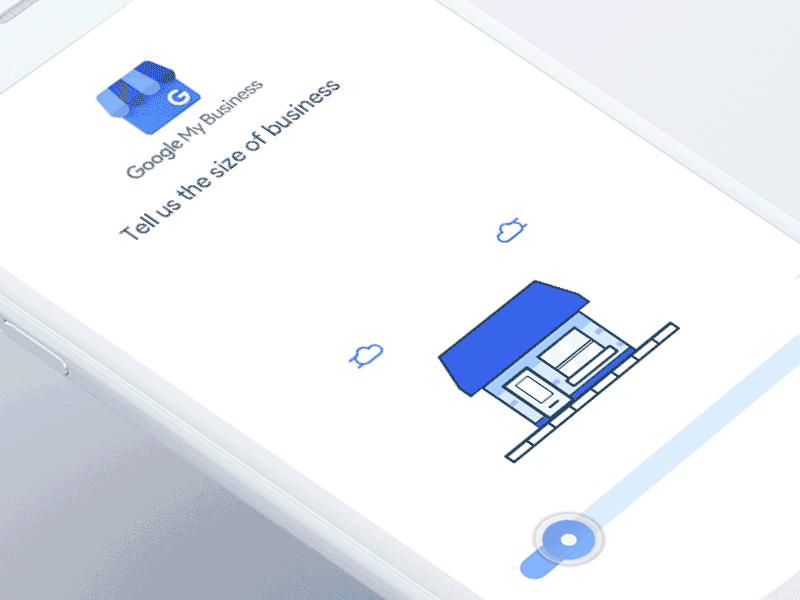 Google business - Slider animation blue business dailyui ecommerce gif google illustration johnyvino material motion my