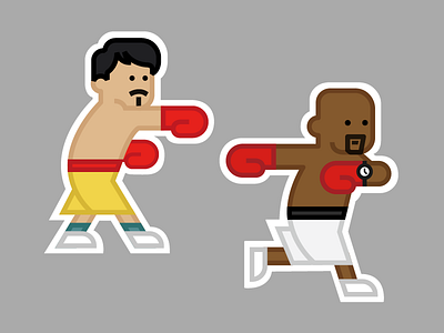 Floyd mayweather VS Manny pacquiao artwork boxing graphic illustration meanimize sticker