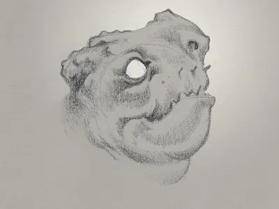 Do not feed creature drawing pencil