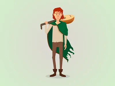 The Kingkiller Chronicle character chronicle fantasy illustration kingkiller kvothe lute