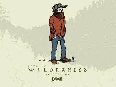 Doodlin Wild Skulls doodle forest illustration sketch skull trees wilderness