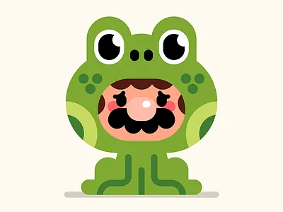 Anxiety Mario character frog suit frogs mario super mario bros 3 vector