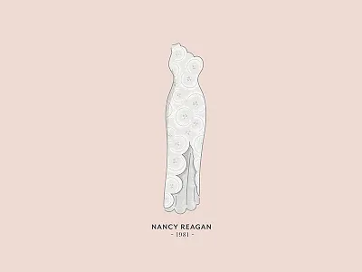 Reagan clothes clothing dress firs gown inauguration lady women