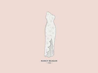 Reagan clothes clothing dress firs gown inauguration lady women