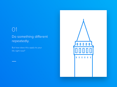 My first vector design blue different galata minimal style typography ui user interface white