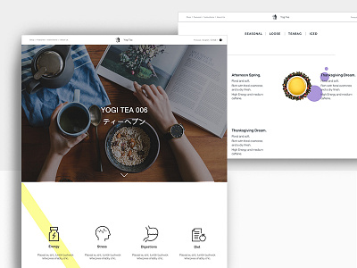 Yogi Tea - Landing Page ecommerce landing page product list shopping