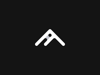 Mountain Logo black brand letter logo logotype minimal white