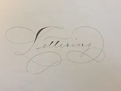 Spencerian lettering calligraphy hand drawn lettering