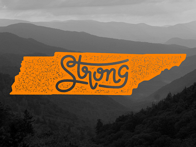 TennesseeStrong charity hand lettering script smokey mountains strong tennessee type typography