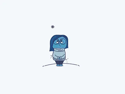 30 Minute Design Challenge - Disney Character 30 minute blue character design challenge flat inside out line sad sadness
