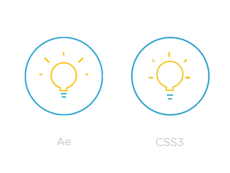 Bulb Interaction after effects animation css html icon motion graphics