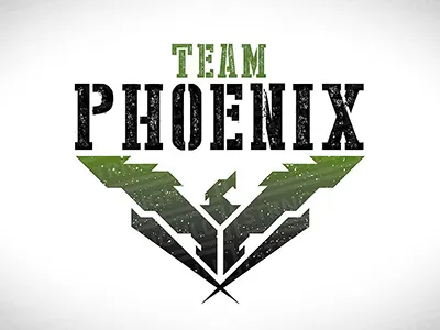 Phoenix Military Logo Template badge logo military navy ops parachute paratrooper phoenix stronghold swat team
