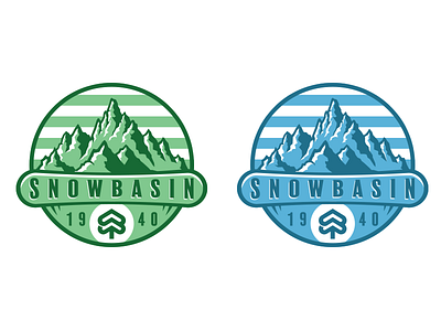 Snowbasin Circular circular illustration logo mountains ogden snow snowbasin utah winter