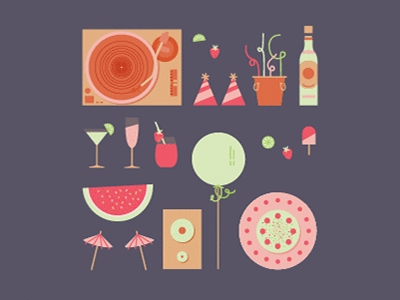 Example of Party illustration kit