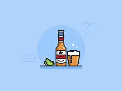 Saturday beer brew chill drink enjoy illustration lemon relax vector weekend
