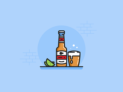 Saturday beer brew chill drink enjoy illustration lemon relax vector weekend