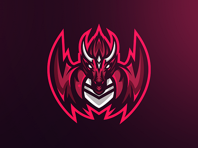 Dragon E-Sport Mascot Logo