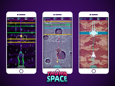 Thumb Space game ios pixel art ui
