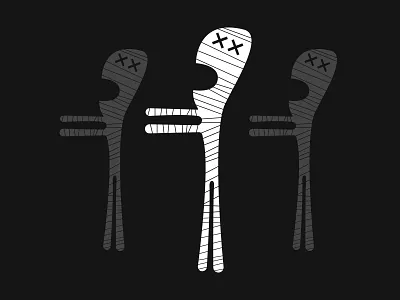 Mummy character design mummy scary vector