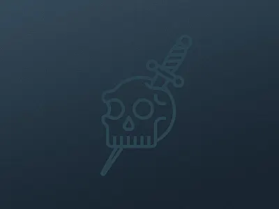 Skull Doodle dagger death design doodle icon illustration logo skull tattoo traditional vector