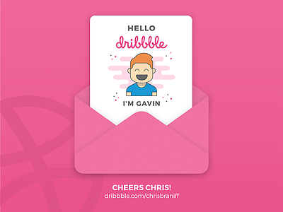 Hello Dribbble! debut illustrator invitation photoshop