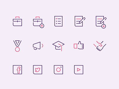 [Icon Set] Amanda Louisi geometric icon set icons interface minimal social media ui user ux website