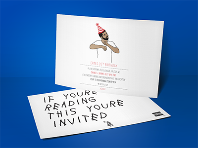 Drake Birthday Card card design drake graphic design illustration illustrator invitation rap typography